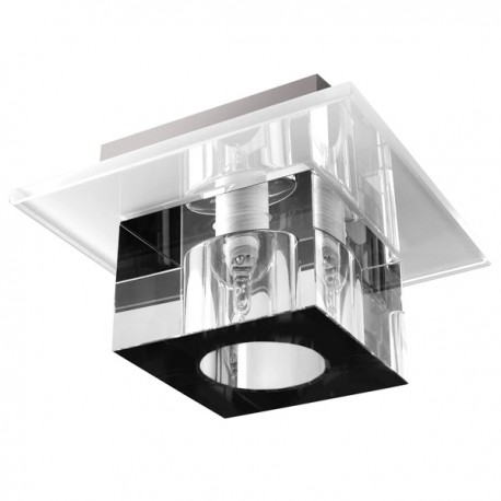 Plafón deo superficie (blanco negro). cristalrecord iluminación led. Plafon led superficie rectangular