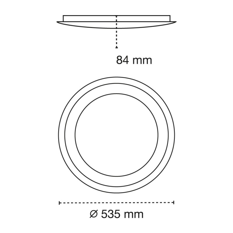 Nassira Dimmable LED Flush Light 60W 4500Lm CCT