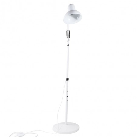 Lámpara de pie Luxo blanca visto de frente