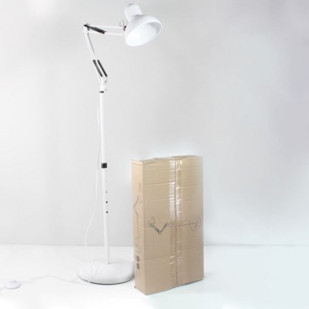 Lámpara de pie Luxo blanca más caja
