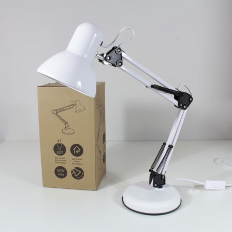 Luxo White Desk Lamp