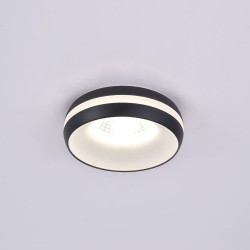 7W Eve Black Recessed LED Spotlight IP44