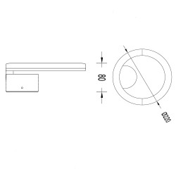 Satur Outdoor LED Wall Lamp IP54 8W 4000K Anthracite