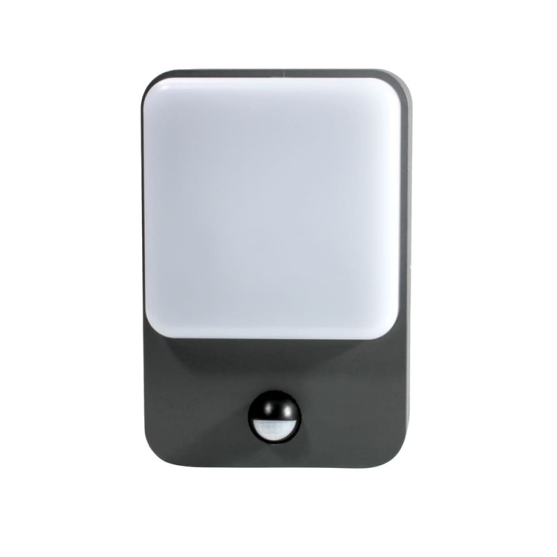Aplique IP54 Sun led 8W con sensor de frente