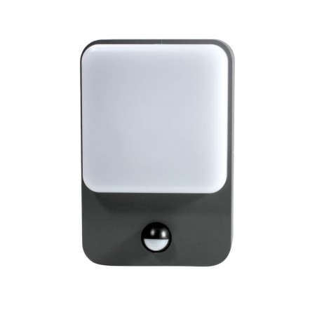 Aplique IP54 Sun led 8W con sensor de frente