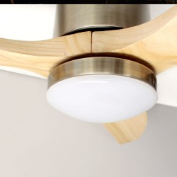 Yen DC LED Ceiling Fan 15W CCT Light Wood