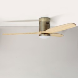 Yen DC LED Ceiling Fan 15W CCT Light Wood