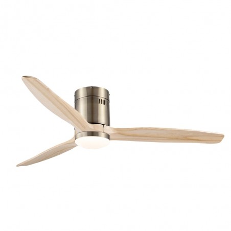 Ventilador DC Yen madera clara Led 15W CCT