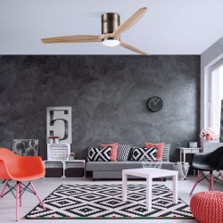 Ambiente Ventilador DC Yen madera clara Led 15W CCT