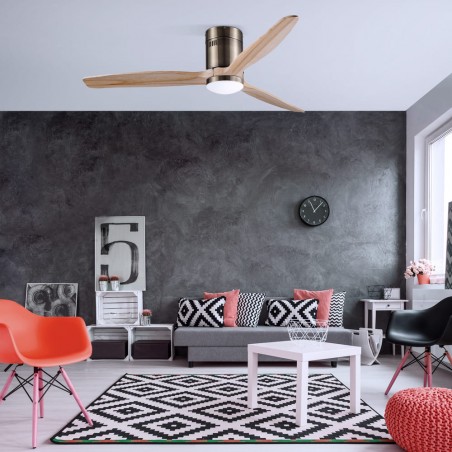 Ambiente Ventilador DC Yen madera clara Led 15W CCT