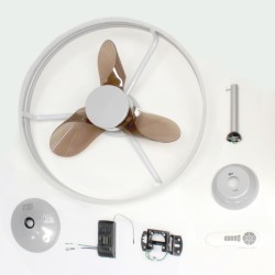 Ventilador DC Agra níquel LED 48W 4000K desmontado