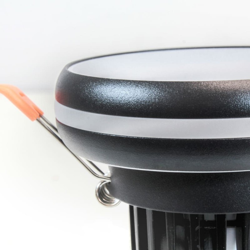 Detalle Foco LED empotrable 7W Eve negro IP44