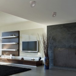 Ambiente de salón con empotrable LED Kali cromo