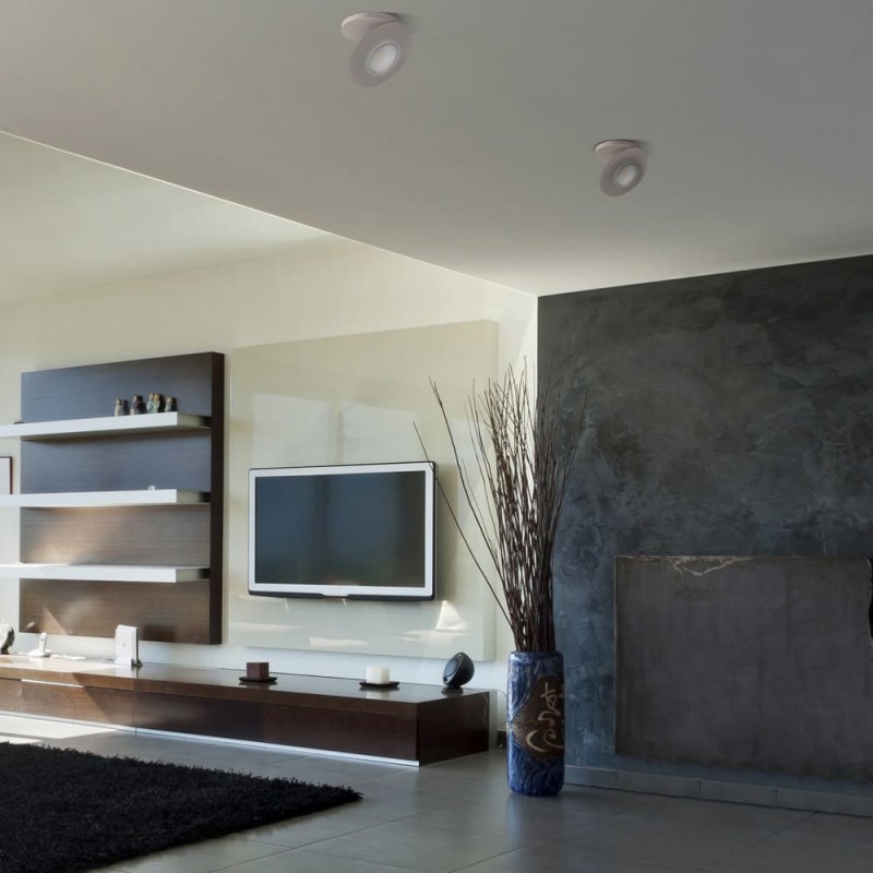 Ambiente de salón con empotrable LED Kali cromo