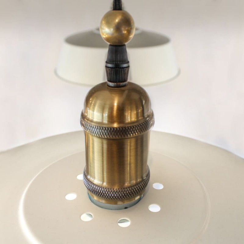 Detalle vista superior portalámparas Paris dos luces