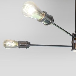 Detalle colgante horizon grafito 4 luces E27