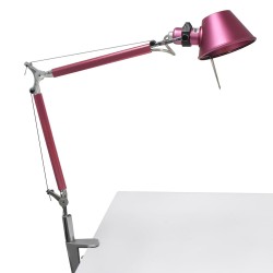 Pink Articulated Desk Lamp Clamp 1xE14