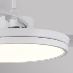 Ventilador DC Areca blanco Led 48W CCT detalle difusor