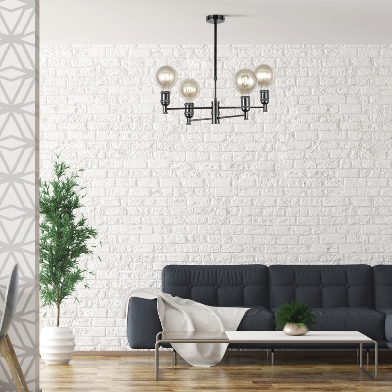 Miyako 4-Light-Pendant Light Graphite