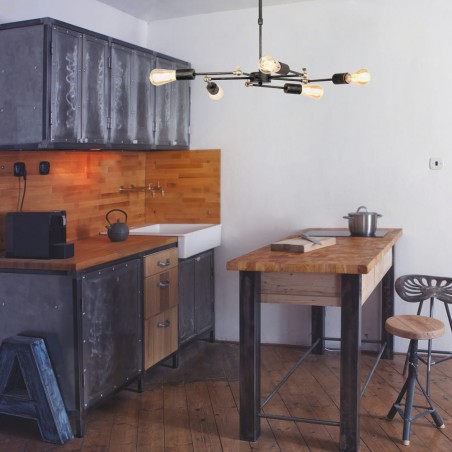 Black Atomic New 5 Light Pendant Lamp