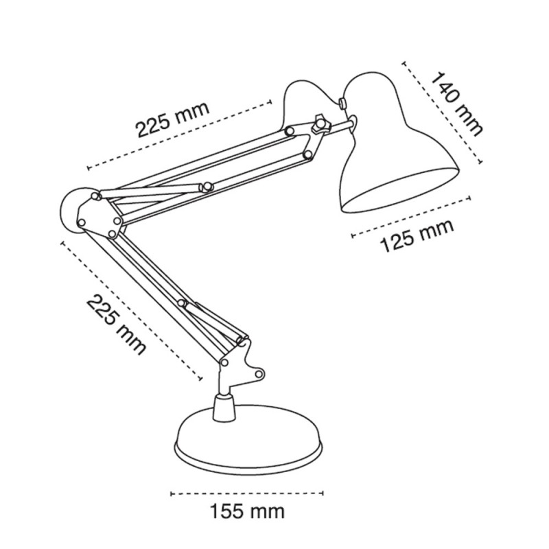 Lampe de bureau flexible Luxo blanche