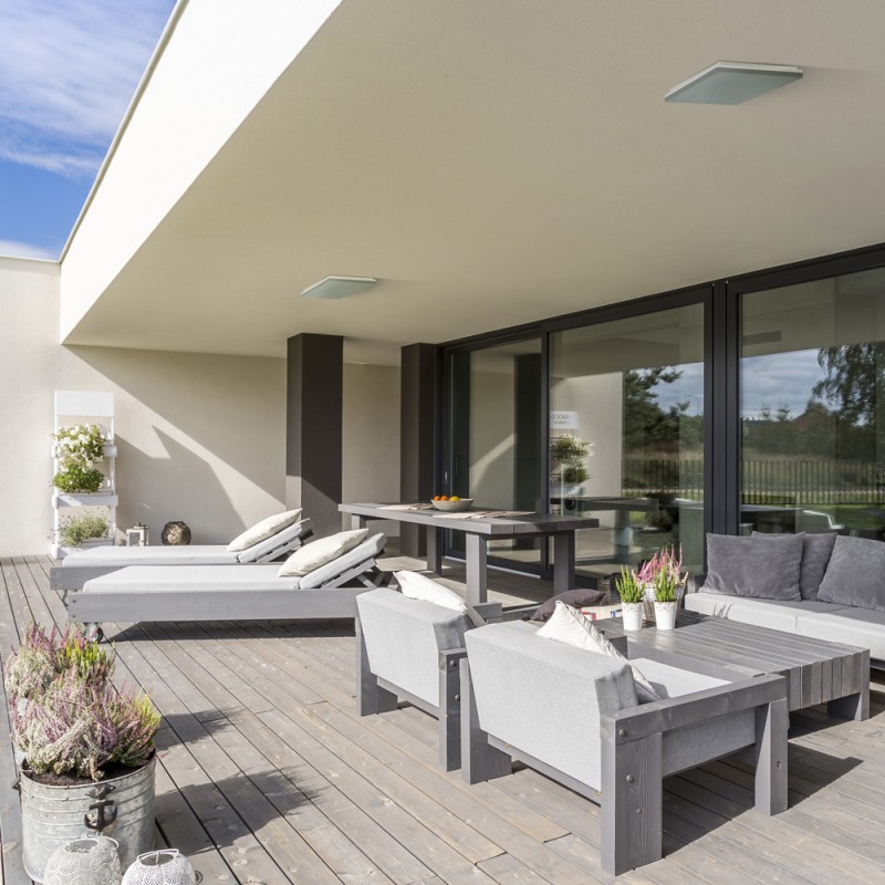 Dalia LED Flush Light 12W IP54 4000K 1300Lm Square