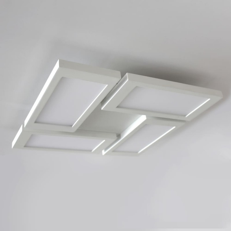 PLAFON LED 60W, 3000K DIMMABLE NEW OR BLANCO instalado en techo blanco