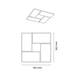 Cotas PLAFON LED 60W, 3000K DIMMABLE NEW OR BLANCO