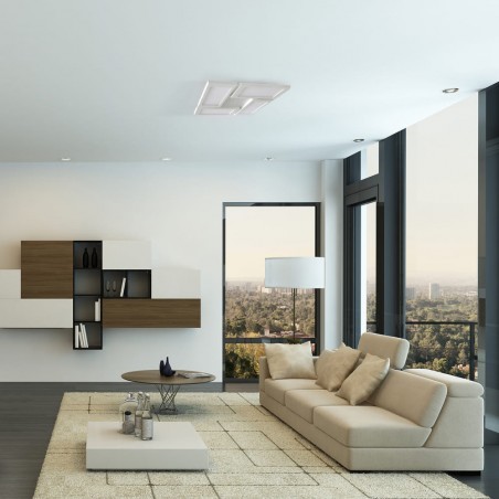 Salón moderno con PLAFON LED 60W, 3000K DIMMABLE NEW OR BLANCO