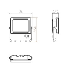Luxek LED Flood Light 10W 800Lm 6400K
