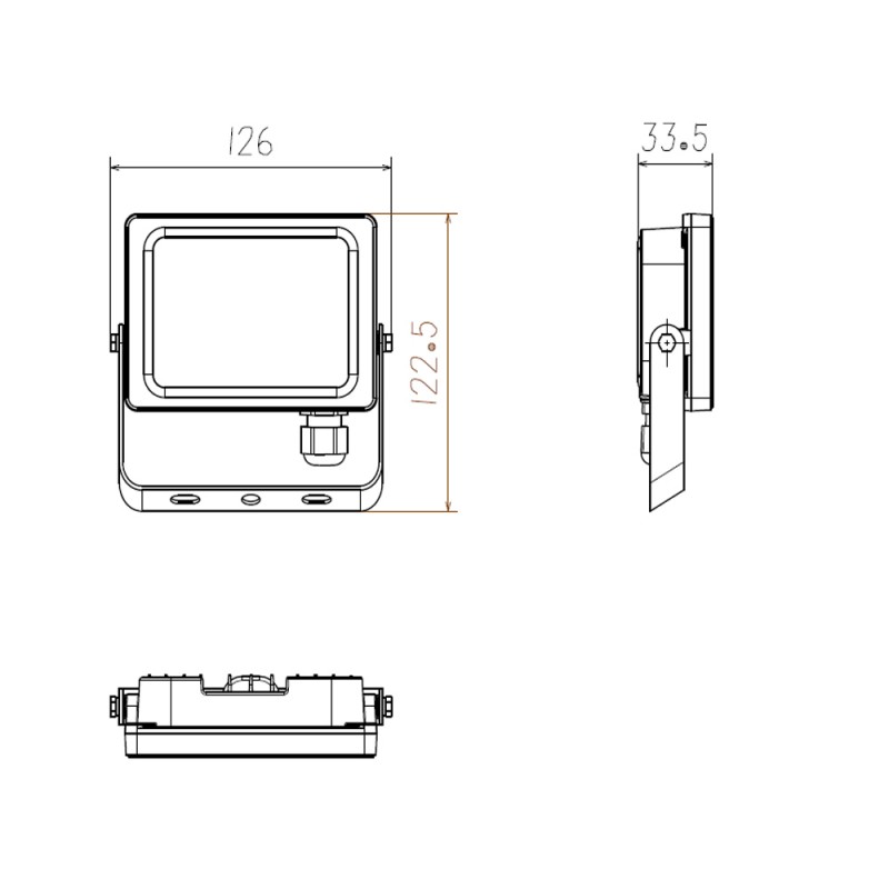 Luxek LED Flood Light 10W 800Lm 6400K