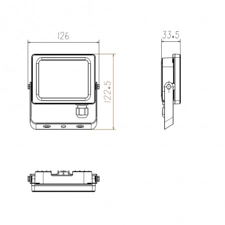 Luxek LED Flood Light 10W 800Lm 6400K