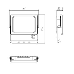 Luxek LED Flood Light IP65 20W 1600Lm 6400K