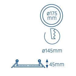 Spot Encastré LED "Soner" 15W 3CCT UGR19 Rond Blanc 17.5cm