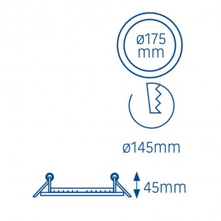 Spot Encastré LED "Soner" 15W 3CCT UGR19 Rond Blanc 17.5cm