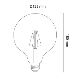 Cota Bombilla LED G125 E27 6W 4000ºK transparente