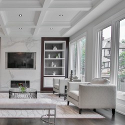 Salón de diseño con helium EMPOTRABLE HELIUM CUADRADO NEGRO y ACERO