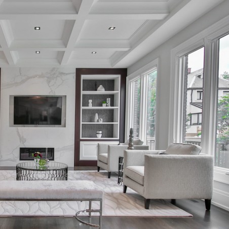 Salón de diseño con helium EMPOTRABLE HELIUM CUADRADO NEGRO y ACERO