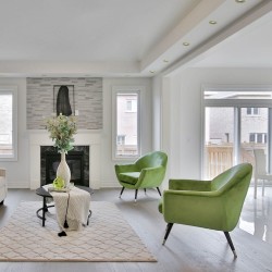 Sala de estar con empotrables basculantes Helium oro viejo