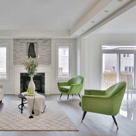 Sala de estar con empotrables basculantes Helium oro viejo