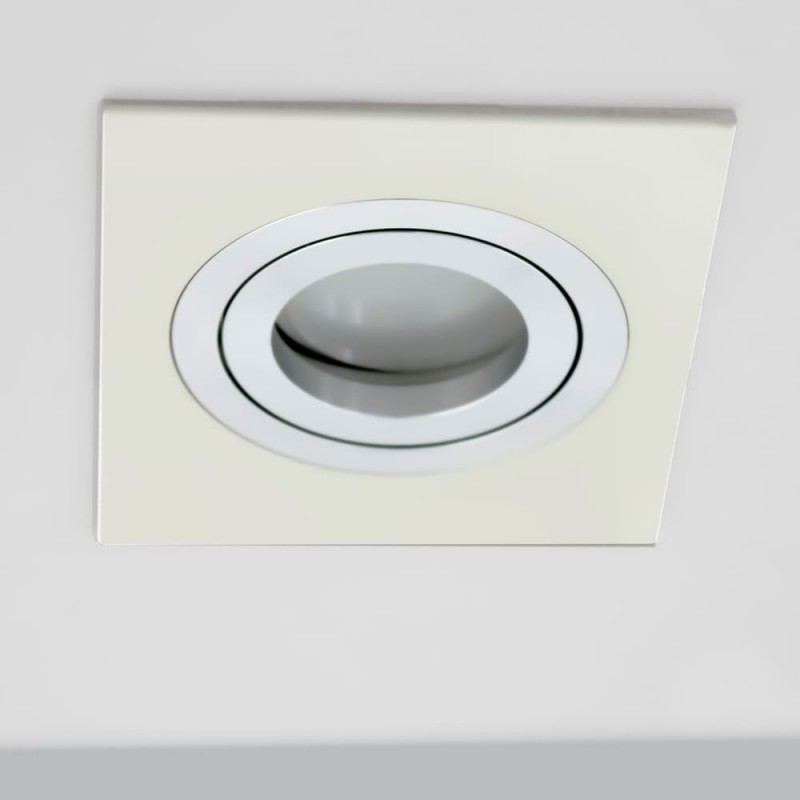 EMPOTRABLE HELIUM CUADRADO BLANCO/ALUMINIO instalado en techo