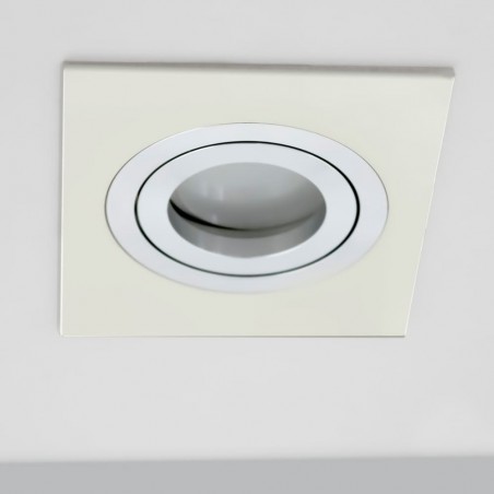 EMPOTRABLE HELIUM CUADRADO BLANCO/ALUMINIO instalado en techo