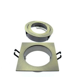 EMPOTRABLE CUADRADO BASCULANTE HELIUM ORO VIEJO desmontado