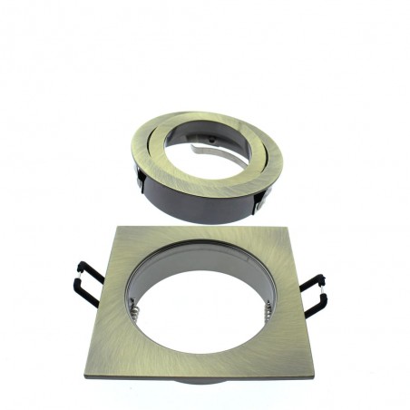 EMPOTRABLE CUADRADO BASCULANTE HELIUM ORO VIEJO desmontado