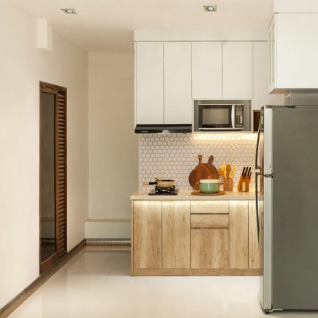 Cocina con EMPOTRABLE CUADRADO BASCULANTE HELIUM ORO VIEJO