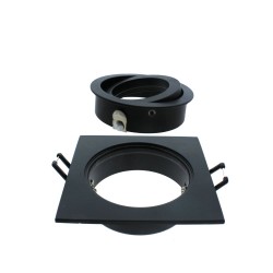 EMPOTRABLE CUADRADO BASCULANTE HELIUM NEGRO desmontado