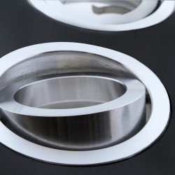 Detalle acabados EMPOTRABLE HELIUM NEGRO Y ALUMINO (2 LUCES)