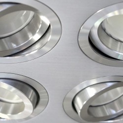 Detalle acabados EMPOTRABLE HELIUM ALUMINIO (4 LUCES)