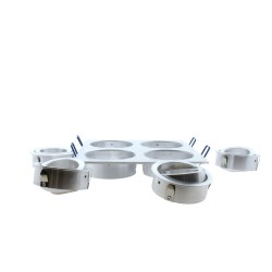 EMPOTRABLE HELIUM ALUMINIO (4 LUCES) desmontado fácil acceso a bombilla GU10