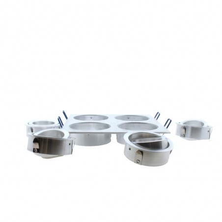 EMPOTRABLE HELIUM ALUMINIO (4 LUCES) desmontado fácil acceso a bombilla GU10